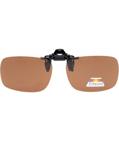 Square Flip-up Clip-on Sunglasses Polarized Lens - Mix - CI18NLQX9L5 $41.86