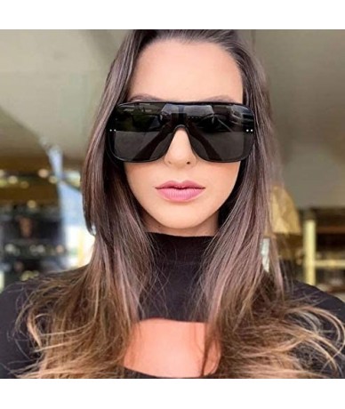 Goggle Classic Oversized Womens Sunglasses UV Protection Fashion Large Square Gradient Frame - Black Leopard - C118RXXMOO9 $2...