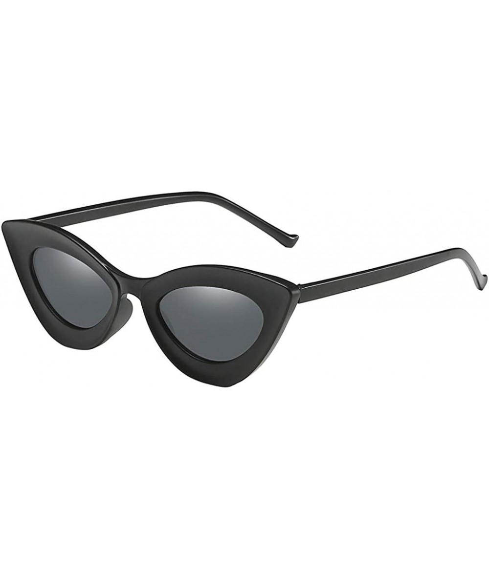 Round Classic Retro Round Polarized Sunglasses UV400 Mirrored Lens - Black - CZ199AI5RGR $19.14