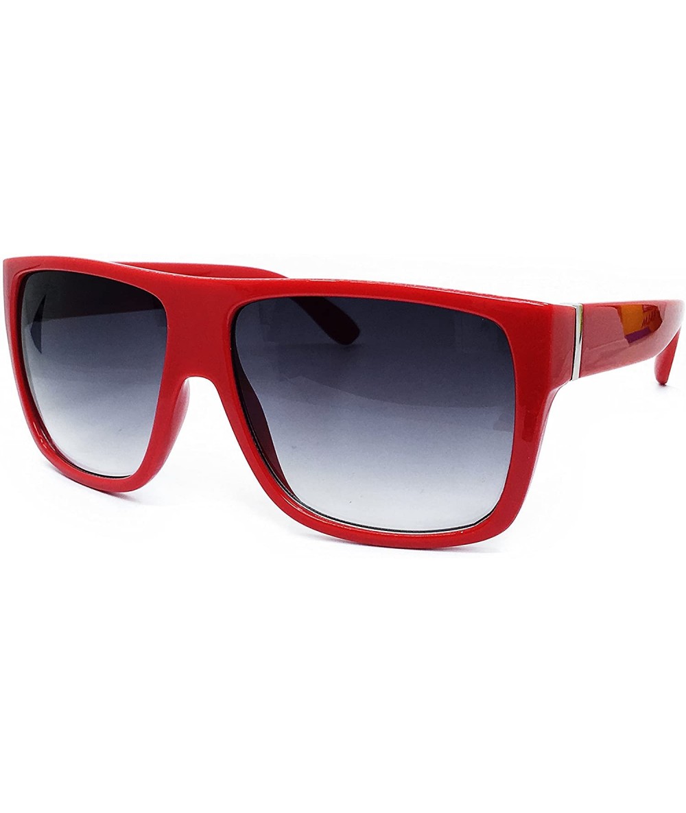 Oversized 92022 Premium Oversize XXL Women Men Retro Vintage Brand Designer Style Havana Sunglasses - Red - C518DUCIOST $26.90