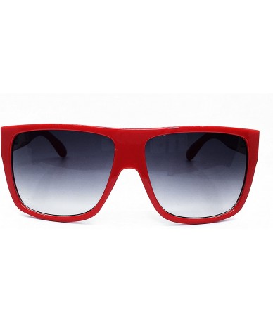 Oversized 92022 Premium Oversize XXL Women Men Retro Vintage Brand Designer Style Havana Sunglasses - Red - C518DUCIOST $26.90