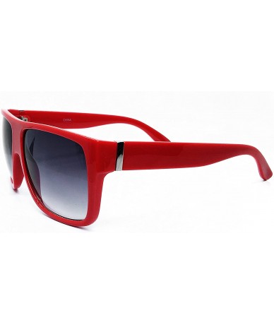 Oversized 92022 Premium Oversize XXL Women Men Retro Vintage Brand Designer Style Havana Sunglasses - Red - C518DUCIOST $26.90