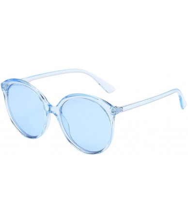 Square Big Frame Sunglasses-Fashion Vintage Round Frame Sunglasses Eyewear (F) - F - CJ18R3W7LDY $18.16