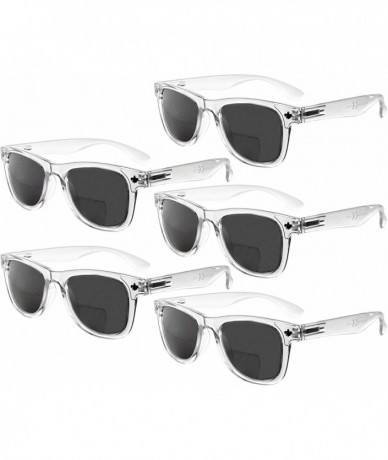 Round Classic Bifocal Sunglasses for Women 5 Pack - Sgs027 Silver Mirror-5pc - CE18WHDWDNO $43.11