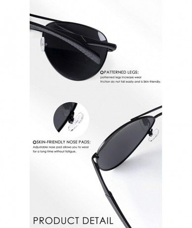 Oversized Aviator Sunglasses Polarized Driving Lightweight - 5-black/Green Lens - CK194IWIKQK $31.02