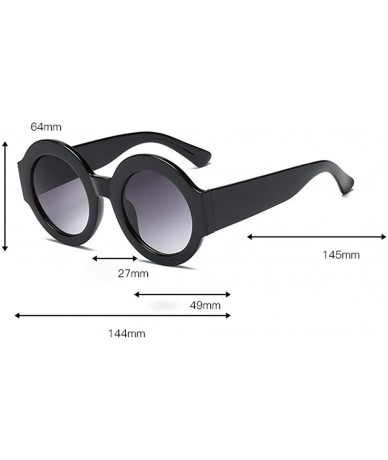 Sport Womens Big Frame Round Shape Rapper Sunglasses Vintage Retro Eyewear Unisex Fashion Sunglasses - A - CX18SQTTRT7 $19.19