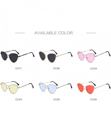 Round Sexy Small Vintage Cat Eye Sunglasses Women Red Black Sun Glasses Female Ladies Cateyes Sunglass 2018 Retro - CM1985D9D...