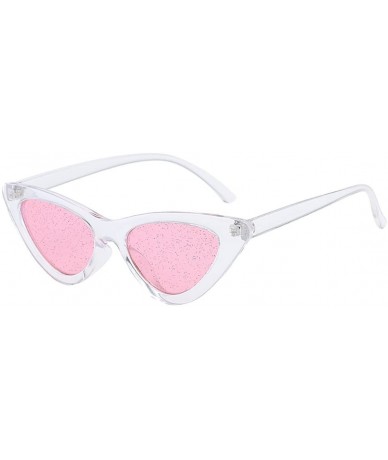 Cat Eye Sunglasses Vintage Goggles Colorful - E - CY199SD6DDY $15.10