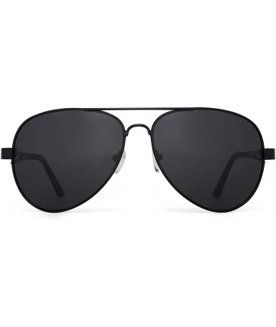 Aviator Retro Polarized Aviator Sunglasses for Men Women Metal Frame With Srping Hinges UV400 Protection - CJ194EQN2WA $22.94