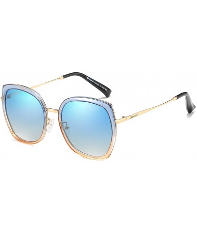 Oversized Oversized Sunglasses for Women Polarized Sunglasses Butterfly Fashion Eyewear - Butterfly Blue Lens - CW18GSDC8OK $...