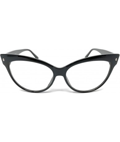 Cat Eye Cateye High Pointed Eyeglasses or Sunglasses - High Point- Black/Clear - C818LCENW8L $16.77