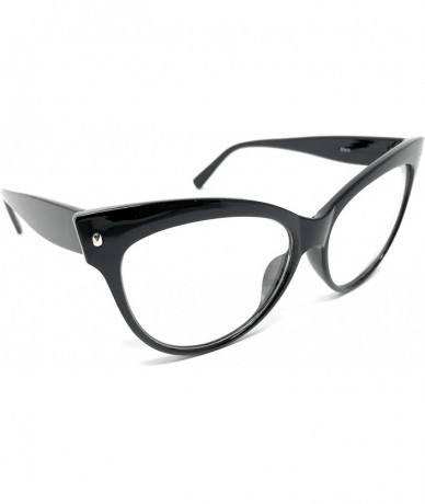 Cat Eye Cateye High Pointed Eyeglasses or Sunglasses - High Point- Black/Clear - C818LCENW8L $16.77