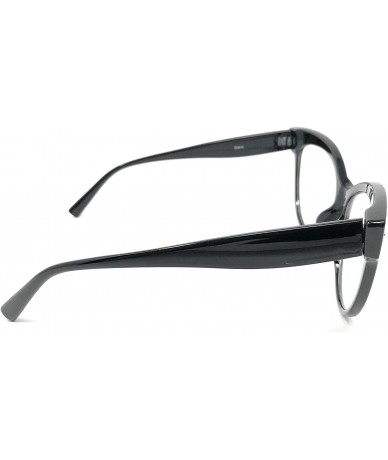 Cat Eye Cateye High Pointed Eyeglasses or Sunglasses - High Point- Black/Clear - C818LCENW8L $16.77