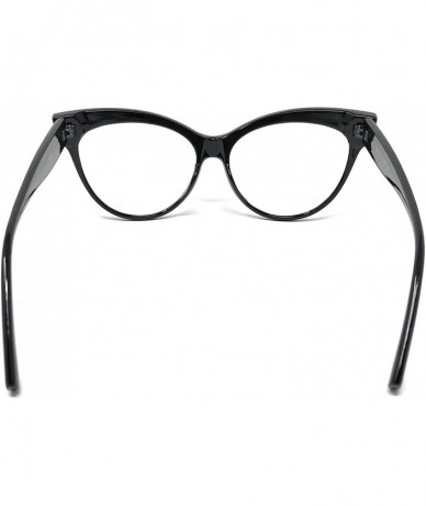 Cat Eye Cateye High Pointed Eyeglasses or Sunglasses - High Point- Black/Clear - C818LCENW8L $16.77