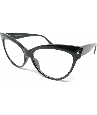 Cat Eye Cateye High Pointed Eyeglasses or Sunglasses - High Point- Black/Clear - C818LCENW8L $16.77