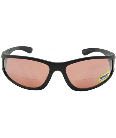 Wrap Wrap Around Non Polarized Driving Lens Bifocal Sunglasses B132 - Flat Black Frame - C218Z7UAT3Q $30.23