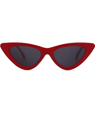 Goggle Vintage Cat Eye Sunglasses for Women and Girl Kids - Mother & daughter Matching - Red for Kids - C718DKLSXQG $18.76