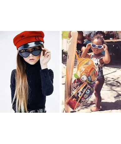 Goggle Vintage Cat Eye Sunglasses for Women and Girl Kids - Mother & daughter Matching - Red for Kids - C718DKLSXQG $18.76