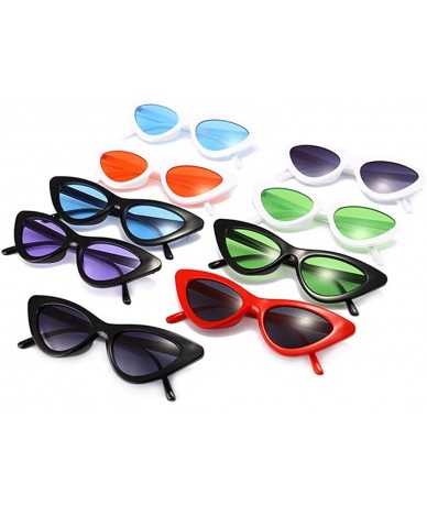 Square Goggles Sunglasses Fashion Vintage Plastic - F - C1197X84YDD $14.05