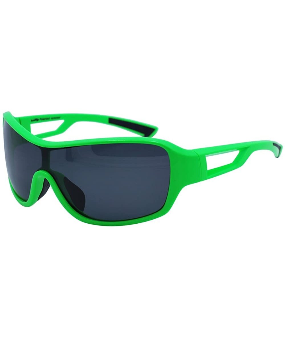 Sport Fluorescent green Tac Polarized sports sunglasses for Men Women Youth Baseball Military Motorcycle Fishing - C318E84NDO...