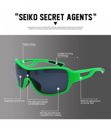 Sport Fluorescent green Tac Polarized sports sunglasses for Men Women Youth Baseball Military Motorcycle Fishing - C318E84NDO...