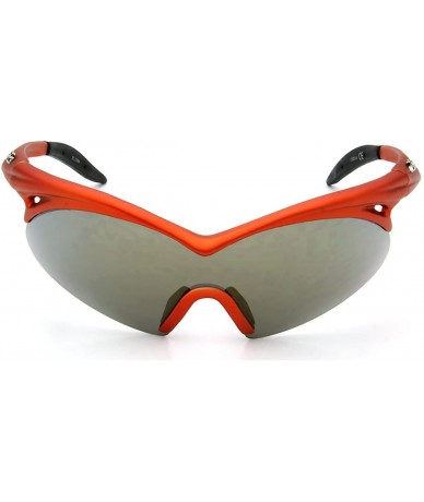 Shield XLoop Mens Sunglasses Cycling Running Sports Wrap Shield XL129 - Orange - CV11PX91XN3 $19.47