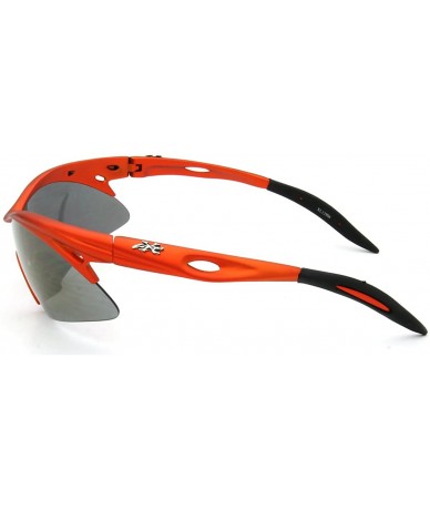 Shield XLoop Mens Sunglasses Cycling Running Sports Wrap Shield XL129 - Orange - CV11PX91XN3 $19.47