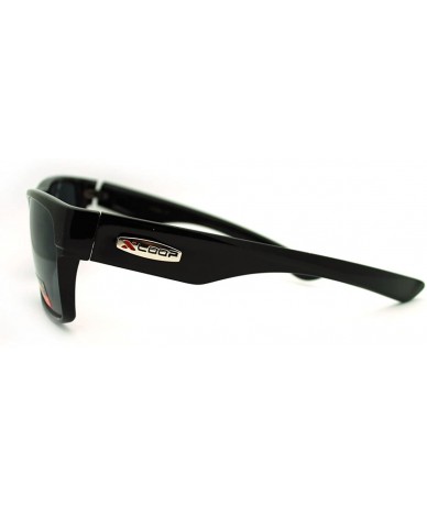 Rectangular Sports Sunglasses Rectangular Sporty Fashion - Black - CI11FVNUXMX $17.61