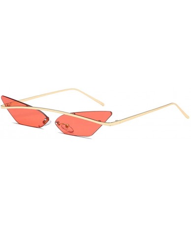 Sport Men and women Fashion Retro Sunglasses metal frame Sunglasses - Red - CB18LL8WLWU $17.86