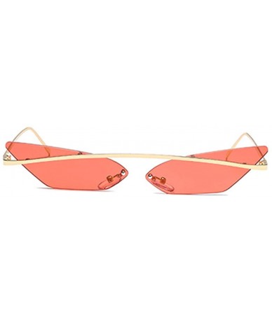 Sport Men and women Fashion Retro Sunglasses metal frame Sunglasses - Red - CB18LL8WLWU $17.86