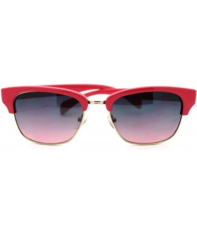 Rectangular Short Half Horn Rim Sunglasses Womens Classic Vintage Design - Pink - C811HEJ00JX $17.92