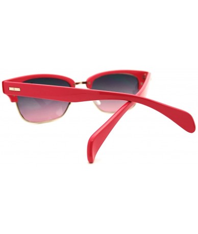 Rectangular Short Half Horn Rim Sunglasses Womens Classic Vintage Design - Pink - C811HEJ00JX $17.92