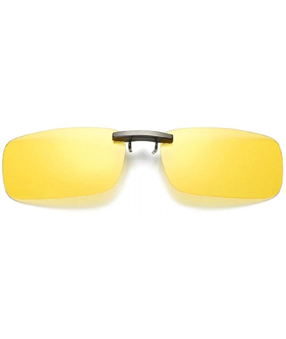 Rectangular Clip-on Polarized Frameless Lens Flip Up Clip on Prescription Sunglasses - Type 7 - C118Q9TWTTK $17.12