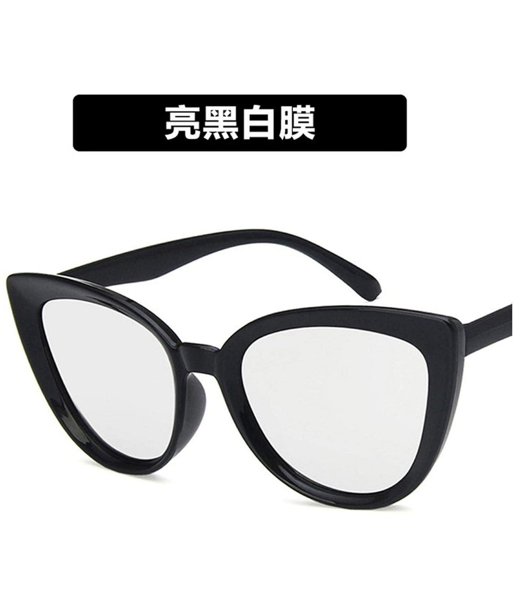 Cat Eye Luxury Mirror Cute Sexy Cat Eye Sunglasses Women Metal Retro Small Vintage Female Sun Glasses - 5 - CG198A28IHK $59.46