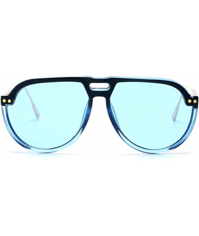 Aviator Aviator Fashion Designer Sunglasses for Men Women with UV Protection - Blue - CR18LRKZ790 $19.80