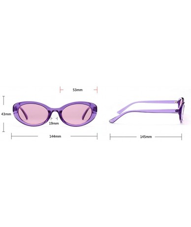 Oval Oval Sunglasses Woman Summer 2018 Retro Sun Glasses Female Accessories UV400 - Clear Orange - CQ18EH5GAAH $20.31