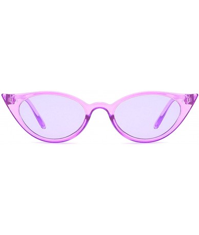 Oversized Retro Classic Oval Sunglasses for Women AC PC UV 400 Protection Sunglasses - Purple - CI18SARHWM9 $27.08