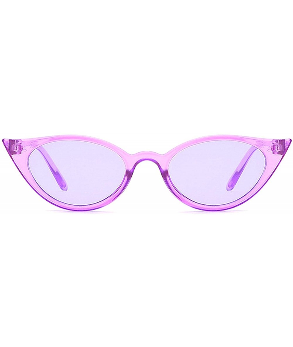 Oversized Retro Classic Oval Sunglasses for Women AC PC UV 400 Protection Sunglasses - Purple - CI18SARHWM9 $27.08