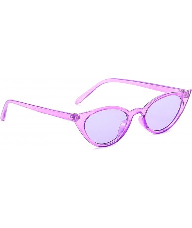 Oversized Retro Classic Oval Sunglasses for Women AC PC UV 400 Protection Sunglasses - Purple - CI18SARHWM9 $27.08