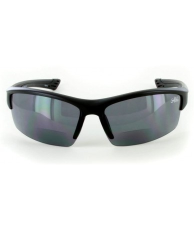 Sport "Stone Creek MX1" Men's Wrap-Around Bifocal Reading Sports Sunglasses (Black w/Smoke +1.50) - CV11609XT5F $51.99