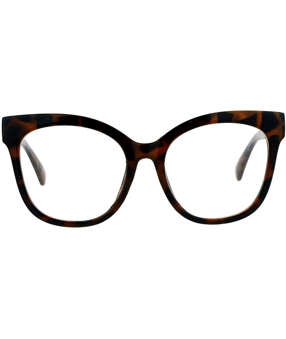 Butterfly Super Oversized Clear Lens Glasses Womens Butterfly Frame Eyeglasses - Tortoise - CV1877H6M7S $20.14