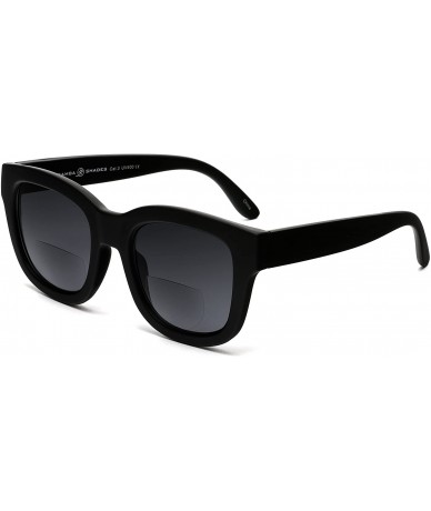 Wayfarer Bifocal Reader Sunglasses Marlene Dietrich Reading Glasses Under the Sun - Black - CG189AN99MX $44.26