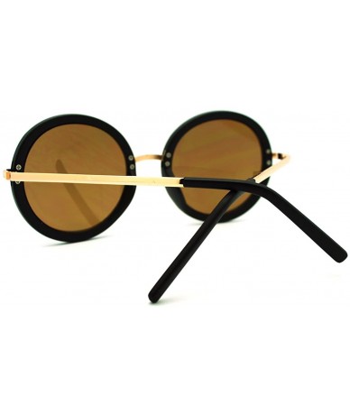 Oval Mirrored Circle Lens Psy Celebrity Gangnam Gentleman Sunglasses - Matte Black - CC11GGL34O3 $17.64