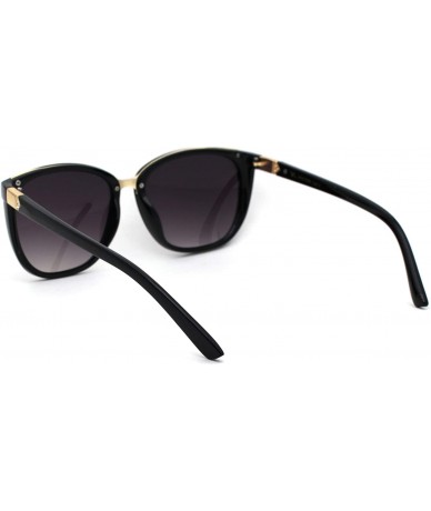 Butterfly Womens Rhinestone Jewel Hinge Butterfly Sunglasses - Black Gold Smoke - CN18YIQ5QRQ $23.35