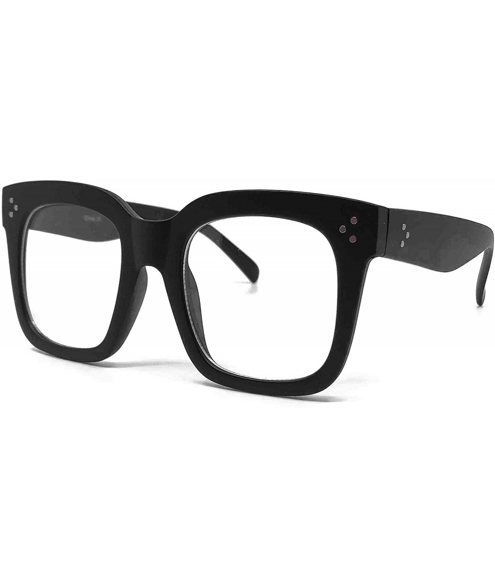 Sport 1762 Premium Oversize XXL Women Men Style Fashion Sunglasses - Clear/ Matte Black - C2199U3TEYC $27.90