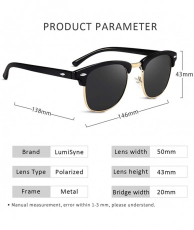 Rimless Polarised Sunglasses Mens Womens Ultralight Semi-Rimless Frame UV 400 Driving Sunglasses Outdoor Travel Gift Box - C2...