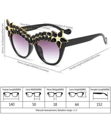 Oversized Womens Luxury Diamond Decorated Sunglasses UV400 Retro Eyeglasses - Style 04 - CG18GWSMRG8 $24.89