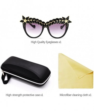 Oversized Womens Luxury Diamond Decorated Sunglasses UV400 Retro Eyeglasses - Style 04 - CG18GWSMRG8 $24.89