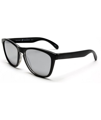 Square New Don and Audrey Form Horned Rim Sunglasses - Matte Black - CY12E0DXG4B $19.70