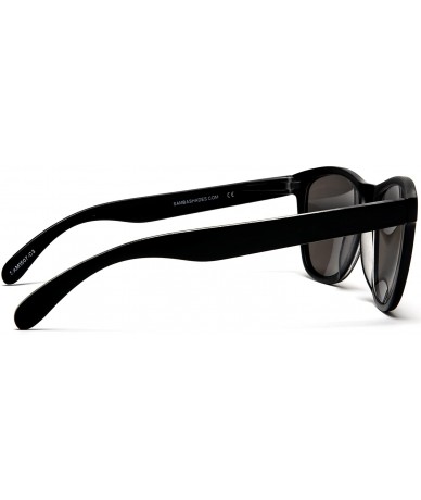 Square New Don and Audrey Form Horned Rim Sunglasses - Matte Black - CY12E0DXG4B $19.70